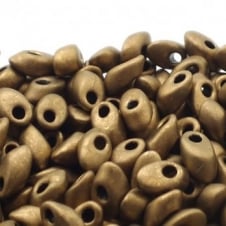 Miyuki 4x7mm Long Magatama Seed Beads - Matte Metallic Dark Bronze - 5g
