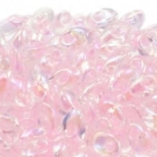 Miyuki 4x7mm Long Magatama Seed Beads - Pink Lined Crystal AB - 5g