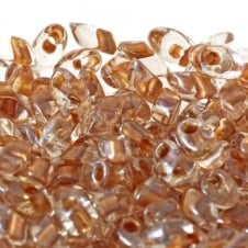 Miyuki 4x7mm Long Magatama Seed Beads - Sparkle Honey Beige Lined - 5g