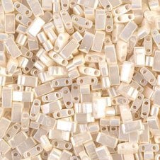 Miyuki Half Tila Beads - Antique Ivory Pearl Ceylon - 5g