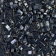 Miyuki Half Tila Beads - Light Gunmetal - 5g