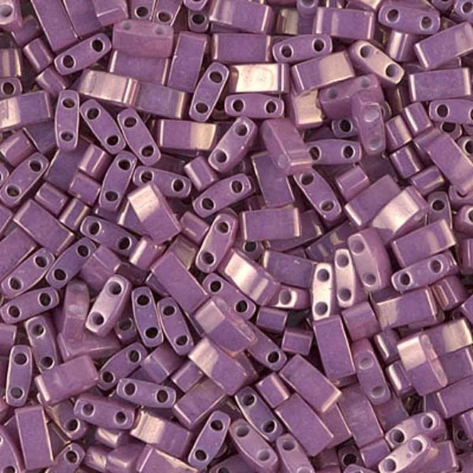  Half Tila Beads - Opaque Dark Orchid Luster - 5g