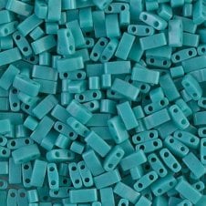 Miyuki Half Tila Beads - Opaque Turquoise Green - 5g