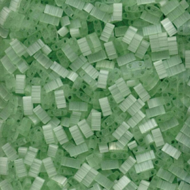  Half Tila Beads - Silk Pale Green - 5g