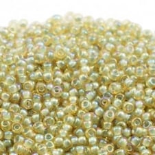 Miyuki Seed Beads 11/0 - Aqua Lined Light Topaz AB - 10g