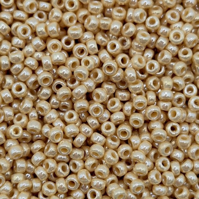  Seed Beads 11/0 - Crystal Ivory Gold Lustre - 10g