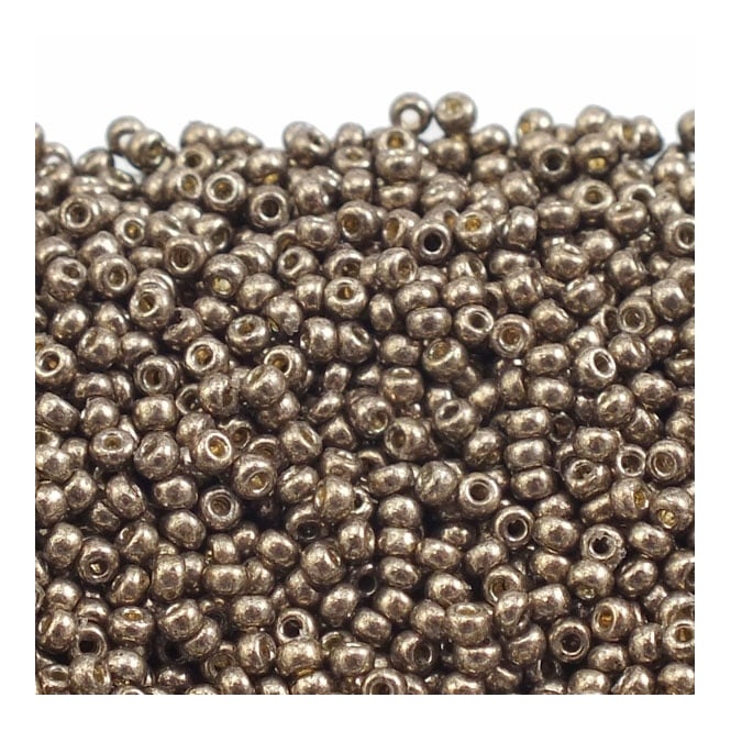  Seed Beads 11/0 - Duracoat Galvanised Pewter - 10g