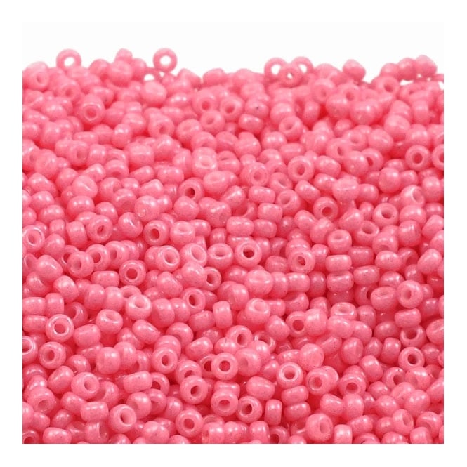  Seed Beads 11/0 - Dyed Opaque Pink - 10g