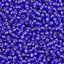 Miyuki Seed Beads 11/0 - Dyed Red Silver Lined Violet - 10g