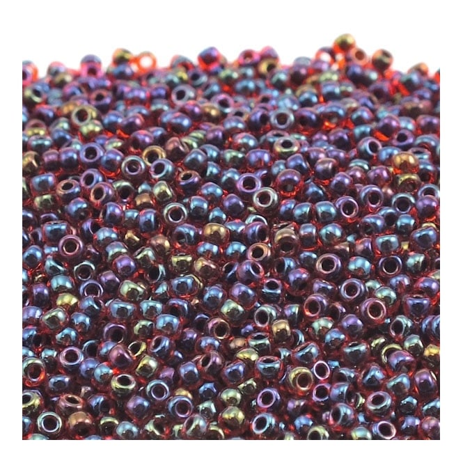  Seed Beads 11/0 - Garnet Lined Ruby - 10g