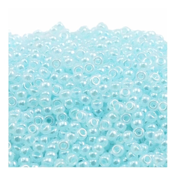  Seed Beads 11/0 - Light Aqua Ceylon - 10g