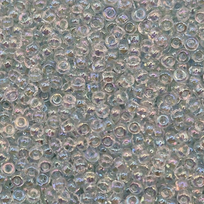  Seed Beads 11/0 - Light Ice Blue Lined Crystal AB - 10g