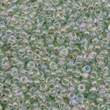 Miyuki Seed Beads 11/0 - Light Mint Green Lined Crystal AB - 10g