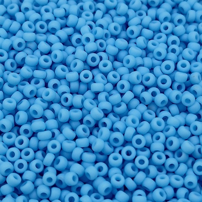  Seed Beads 11/0 - Matte Opaque Light Blue - 10g