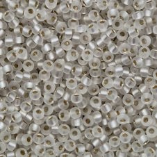 Miyuki Seed Beads 11/0 - Matte Silver Lined Crystal - 10g