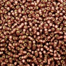 Miyuki Seed Beads 11/0 - Matte Silver Lined Dark Smoky Amethyst - 10g