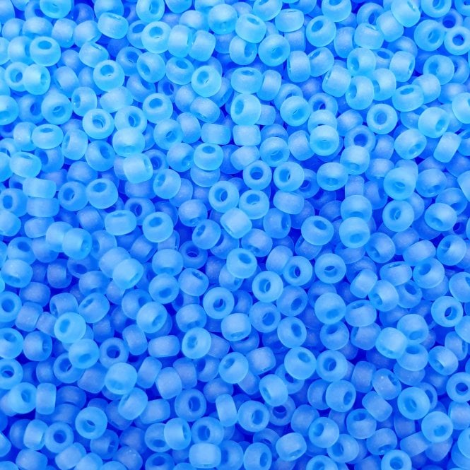  Seed Beads 11/0 - Matte Transparent Sapphire - 10g