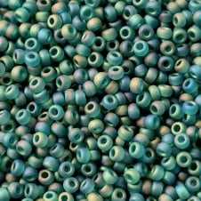 Miyuki Seed Beads 11/0 - Matte Transparent Teal AB - 10g