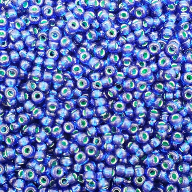  Seed Beads 11/0 - Metallic Emerald/Dark Sapphire - 10g