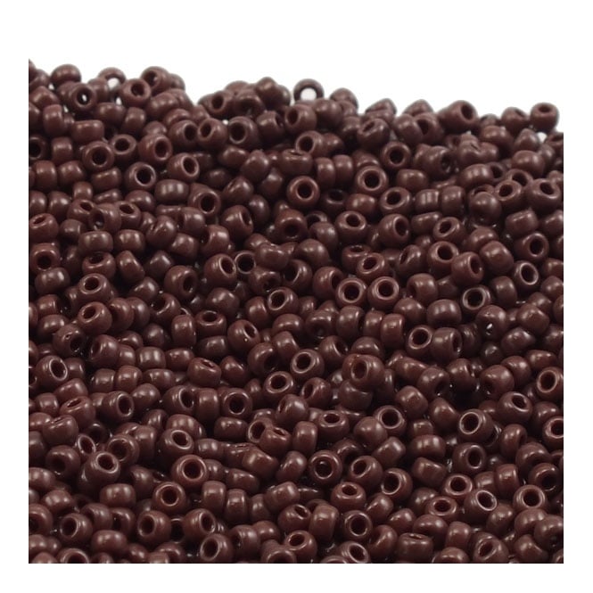 Seed Beads 11/0 - Opaque Chocolate Brown - 10g