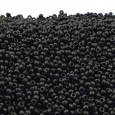 Miyuki Seed Beads 11/0 - Opaque Frosted Black - 10g