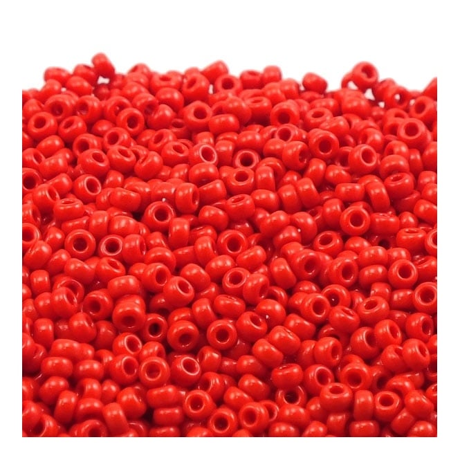  Seed Beads 11/0 - Opaque Red - 10g