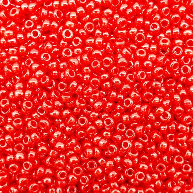  Seed Beads 11/0 - Opaque Red Lustre - 10g