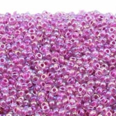 Miyuki Seed Beads 11/0 - Raspberry Lined Crystal AB - 10g