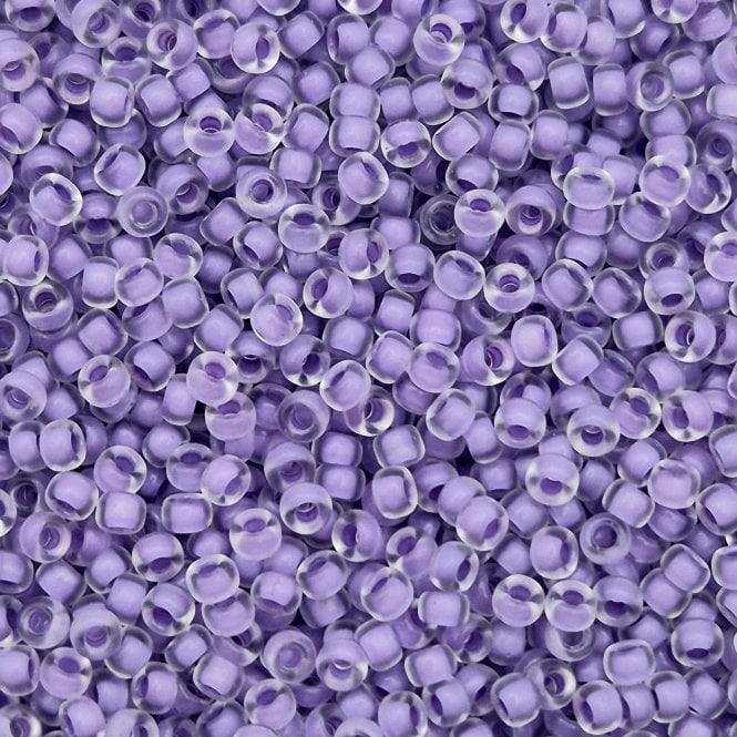 Seed Beads 11/0 - Semi Matte Lilac Lined Crystal - 10g