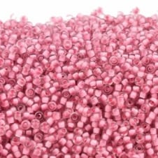 Miyuki Seed Beads 11/0 - Semi Matte Rose Lined Crystal - 10g