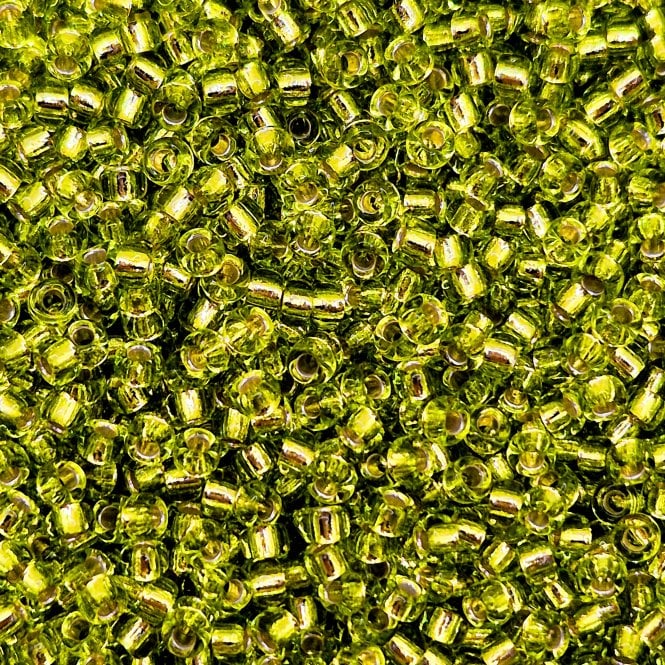  Seed Beads 11/0 - Silver Lined Chartreuse - 10g