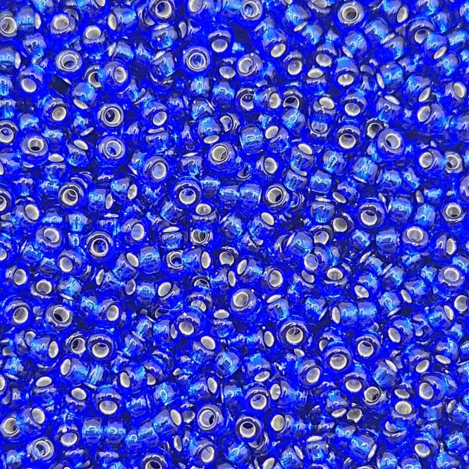  Seed Beads 11/0 - Silver Lined Cobalt - 10g