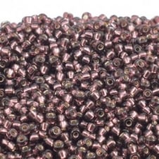 Miyuki Seed Beads 11/0 - Silver Lined Dark Smoky Amethyst - 10g