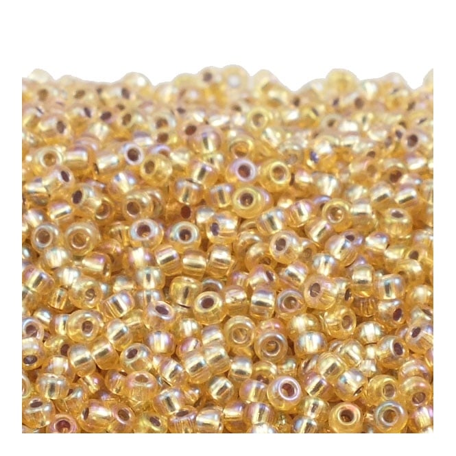  Seed Beads 11/0 - Silver Lined Gold AB - 10g