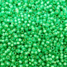 Miyuki Seed Beads 11/0 - Silver Lined Light Green AB - 10g