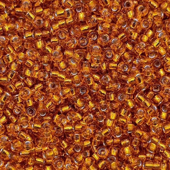  Seed Beads 11/0 - Silver Lined Orange - 10g