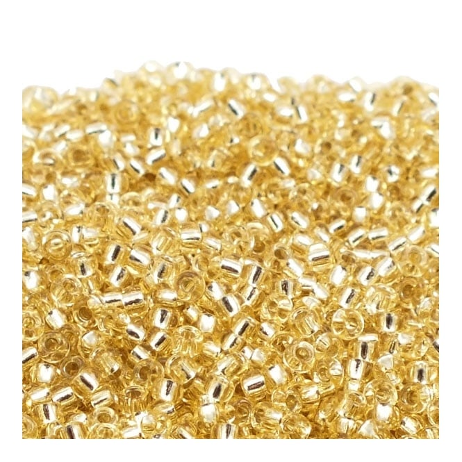  Seed Beads 11/0 - Silver Lined Pale Gold - 10g
