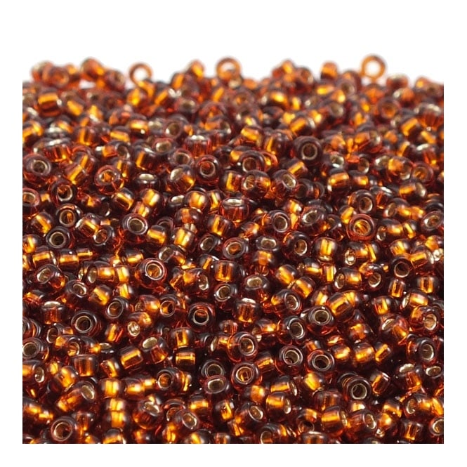 Seed Beads 11/0 - Silver Lined Topaz - 10g