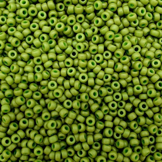  Seed Beads 11/0 - Special Dyed Olive Green - 10g