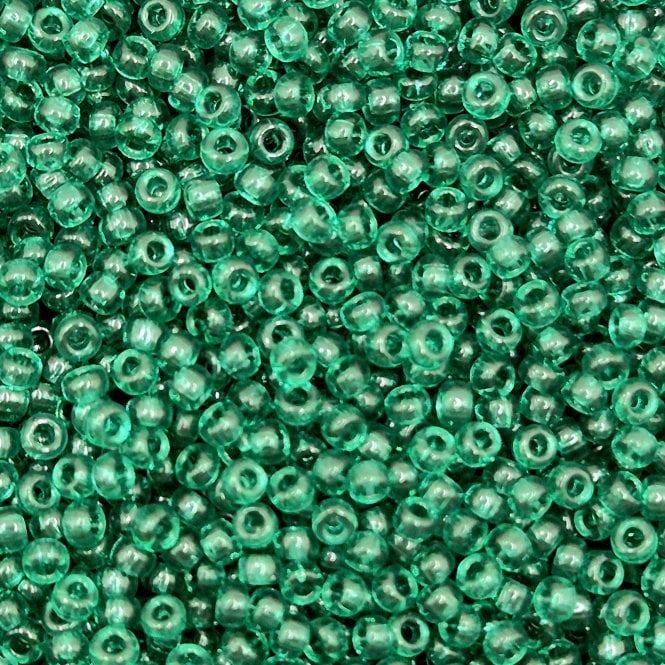  Seed Beads 11/0 - Transparent Emerald - 10g