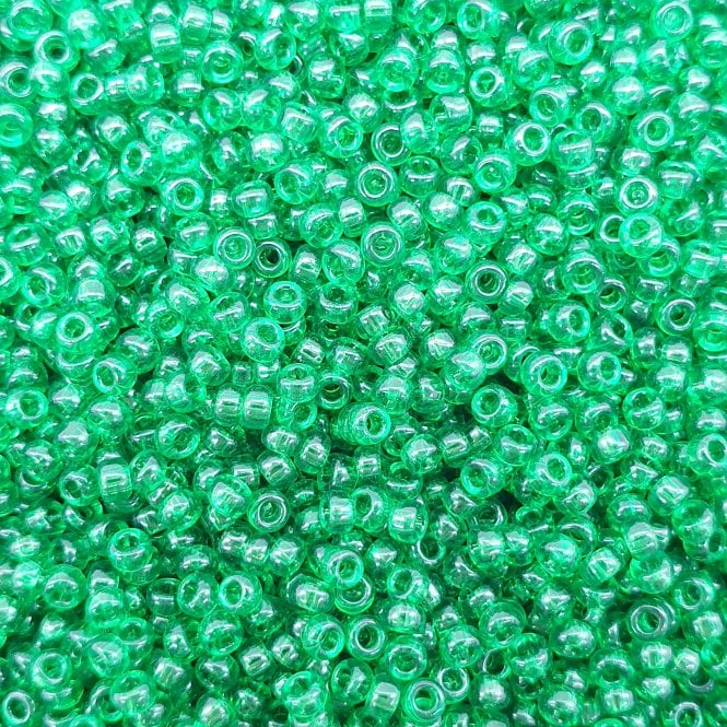  Seed Beads 11/0 - Transparent Green - 10g