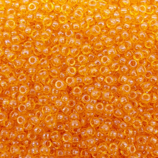  Seed Beads 11/0 - Transparent Orange - 10g