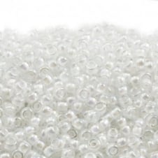 Miyuki Seed Beads 11/0 - White Lined Crystal AB - 10g