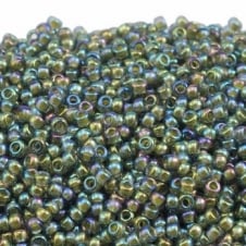Miyuki Seed Beads 11/0 - Yellow Lined Aqua AB - 10g