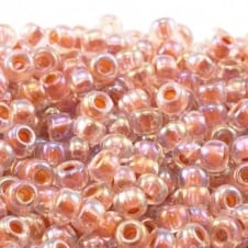 Miyuki Seed Beads 6/0 - Dark Peach Lined Crystal AB - 10g
