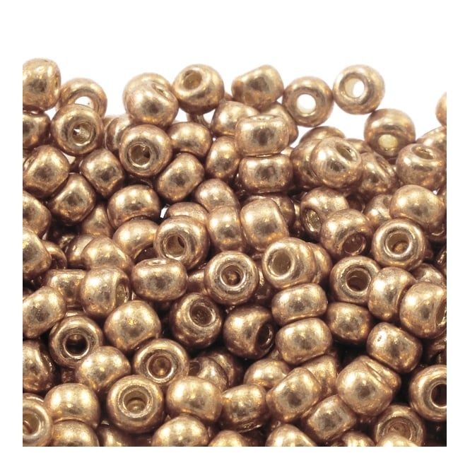  Seed Beads 6/0 - Duracoat Galvanised Champagne - 10g