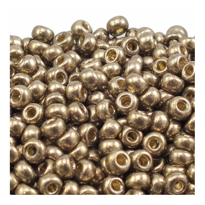  Seed Beads 6/0 - Duracoat Galvanised Pewter - 10g