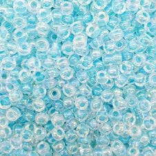 Miyuki Seed Beads 6/0 - Glacier Blue Lined Crystal AB - 10g
