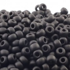 Miyuki Seed Beads 6/0 - Matte Black - 10g