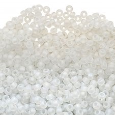 Miyuki Seed Beads 6/0 - Matte Transparent Crystal AB - 10g